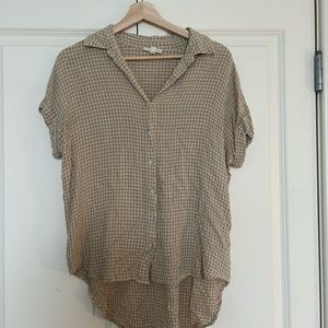 Checkered button down shirt